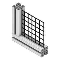 63-020-BK MODULAR SOLUTIONS MESH 1" X 4' X 7', BLACK